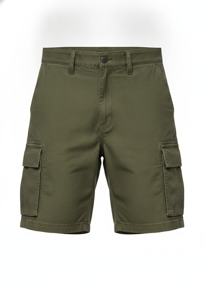 Olive Green Cargo Utility Shorts