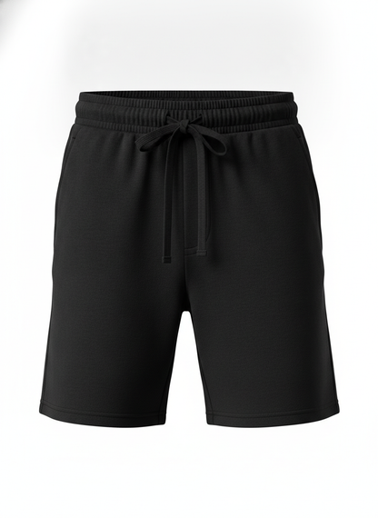 Black French Terry Lounge Shorts