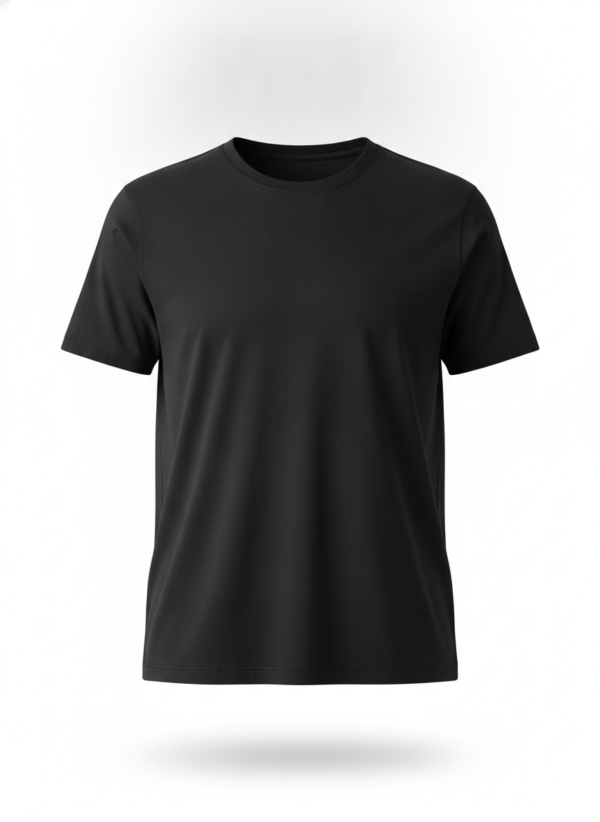 Black Classic Crewneck Tee