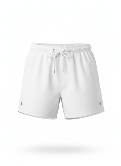 White Quick Dry Swim Trunks