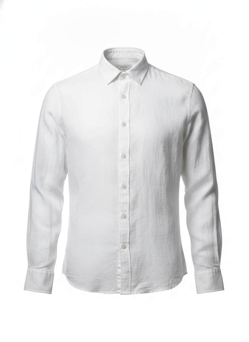 White Linen Button Up Shirt