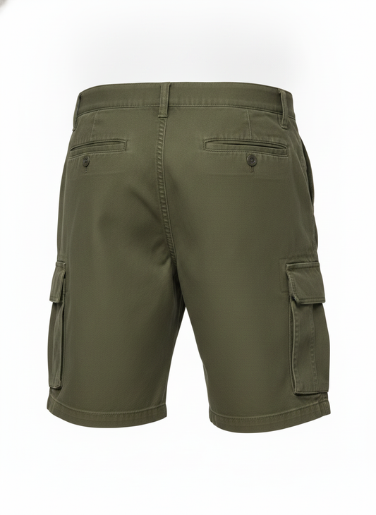 Olive Green Cargo Utility Shorts
