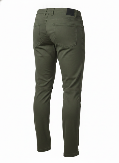Olive Green Stretch Utility Khakis