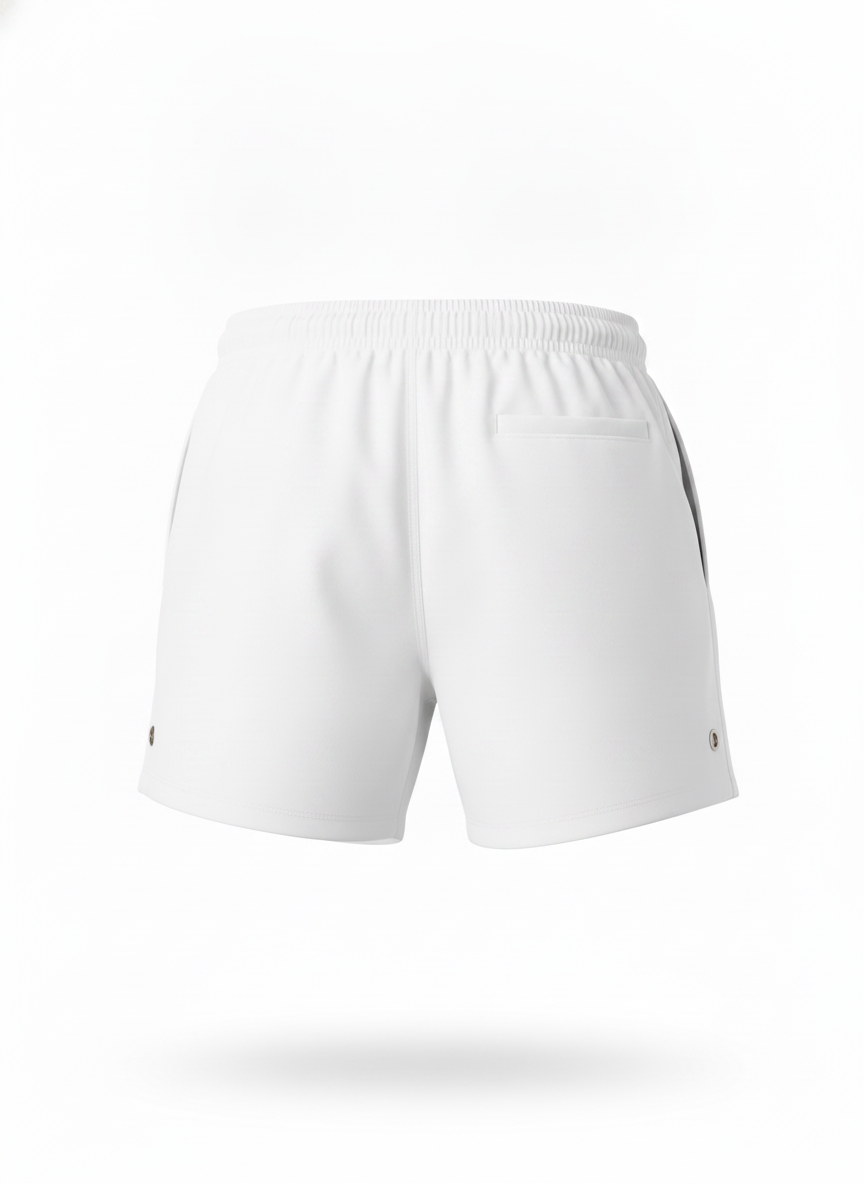 White Quick Dry Swim Trunks