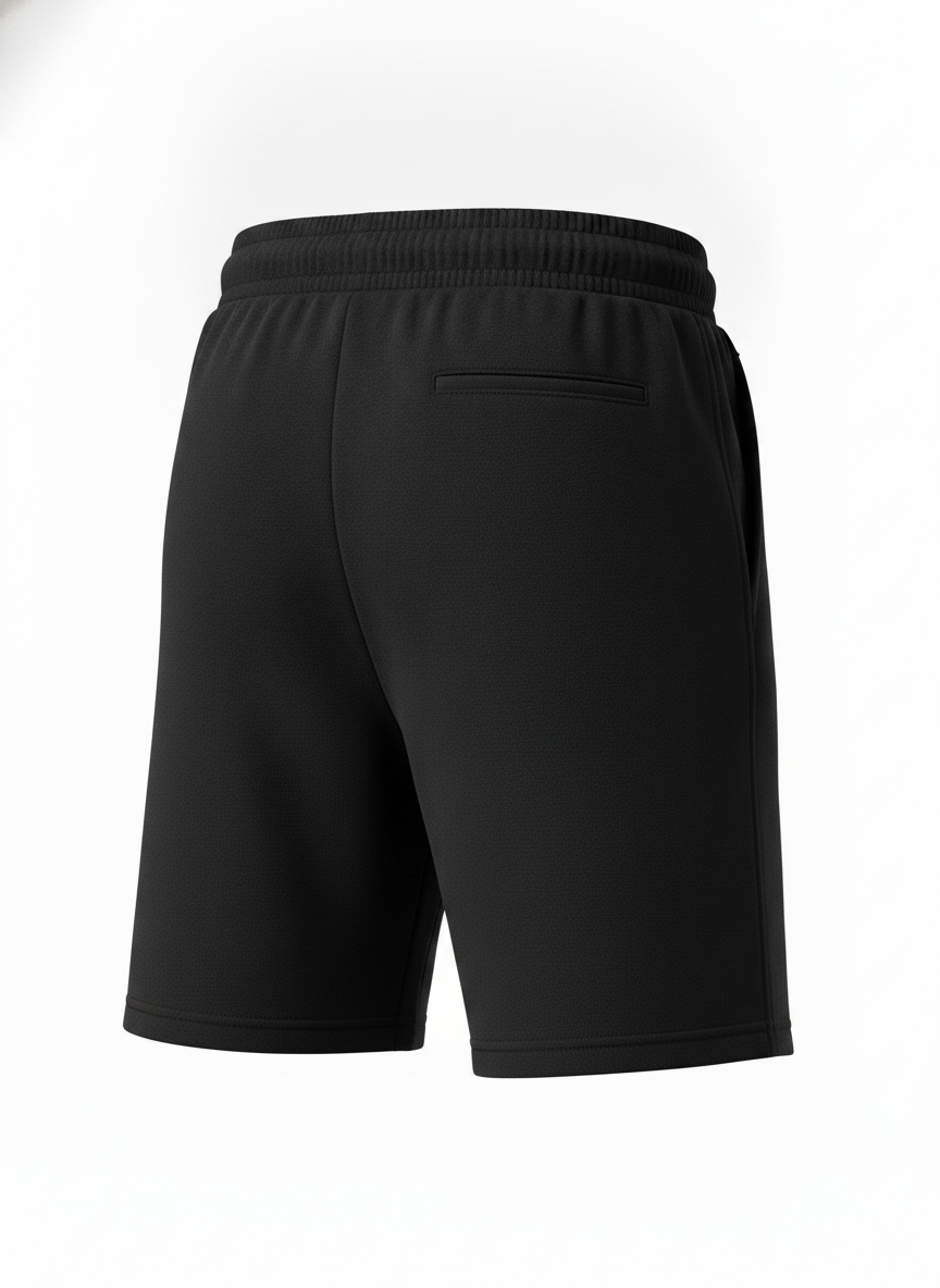 Black French Terry Lounge Shorts