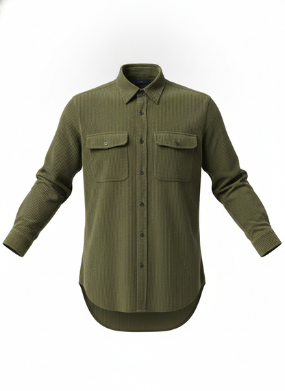 Olive Green Corduroy Long Sleeve